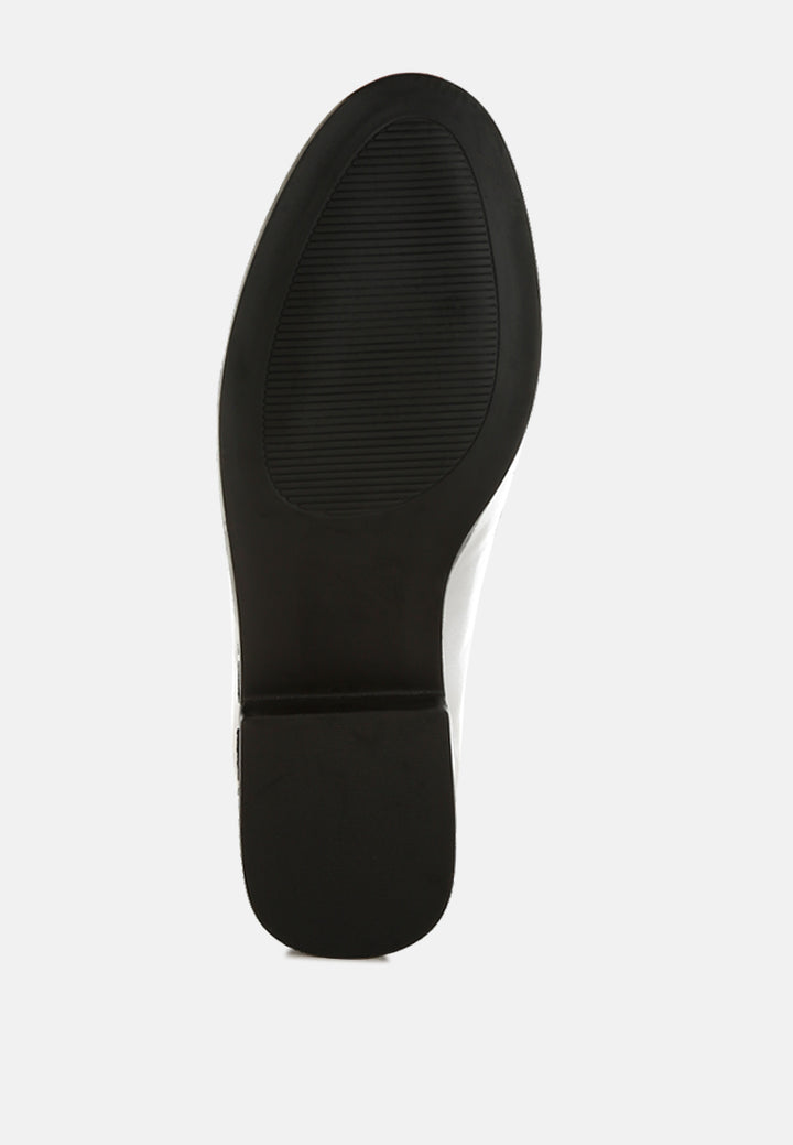 women diamante horsebit metallic loafers#color_silver