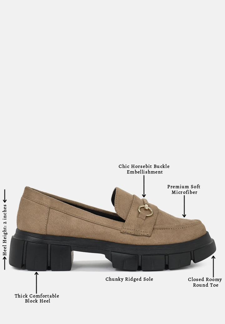 women soft microfiber chunky loafers#color_beige