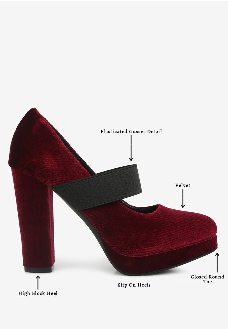 women high block heel mary jane pumps#color_burgundy