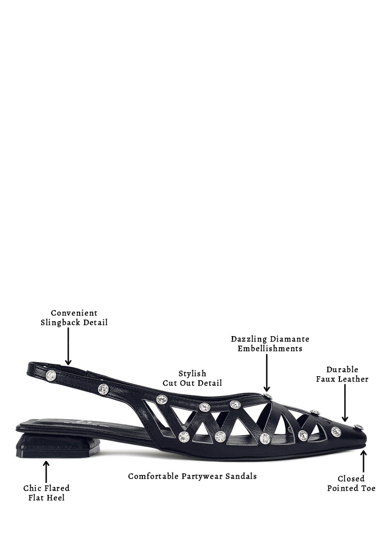 women diamante embellished slingback sandals#color_silver 