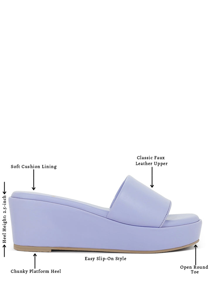 Women Classic Faux Leather Wedges