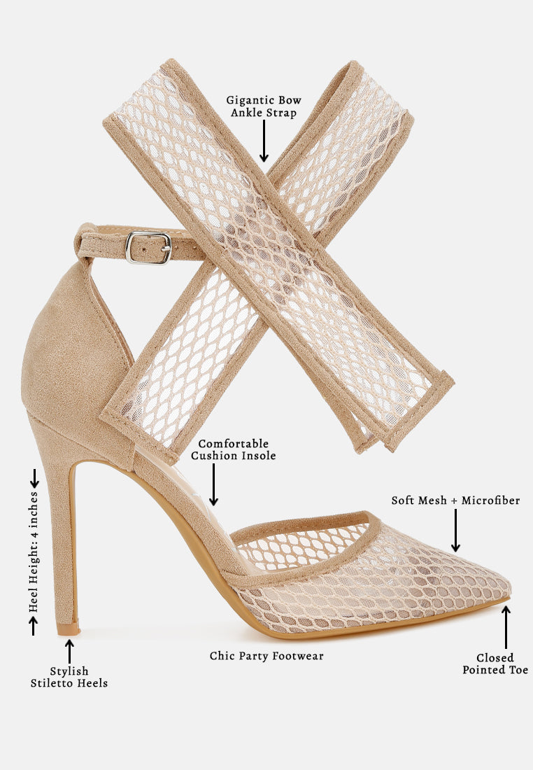 women big bow detail stiletto sandals#color_beige