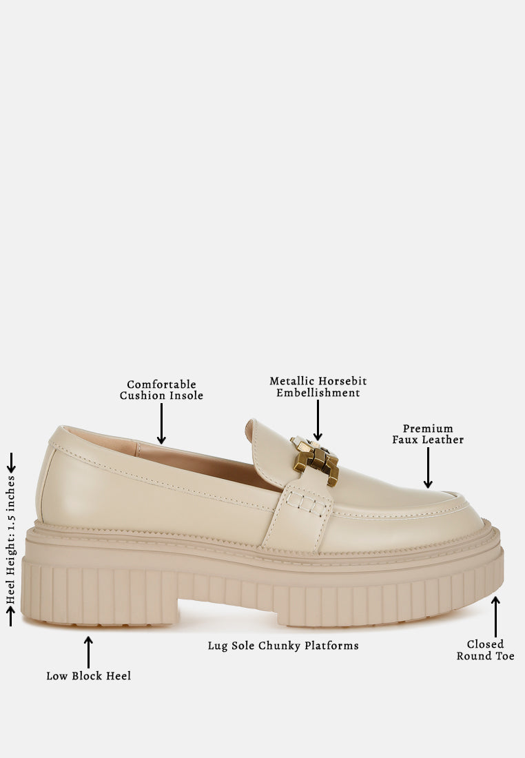 women horsebit chunky loafers#color_beige