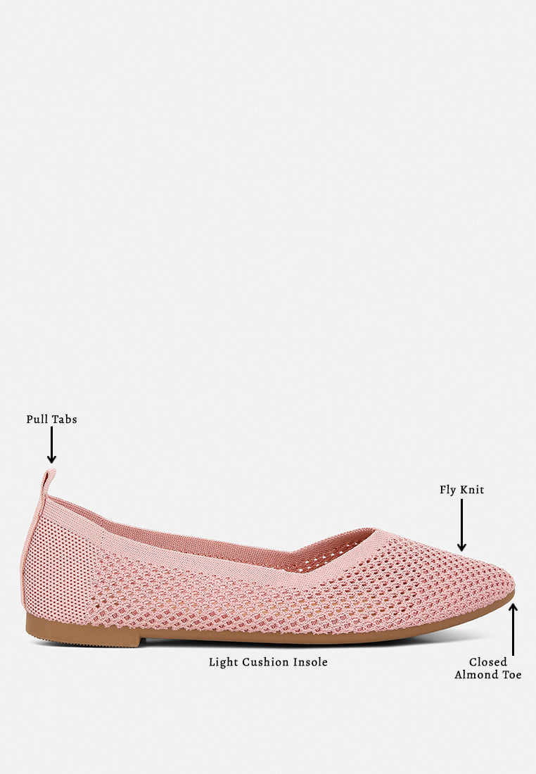 women fly knit slip-on ballerinas#color_pink