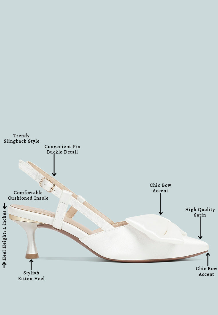 women bow detail slingback sandals#color_white