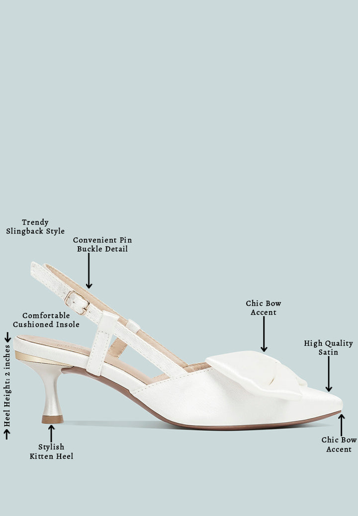 women bow detail slingback sandals#color_white