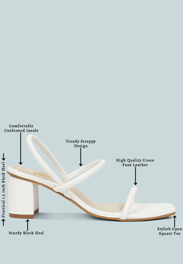 women croco faux leather sandals#color_white