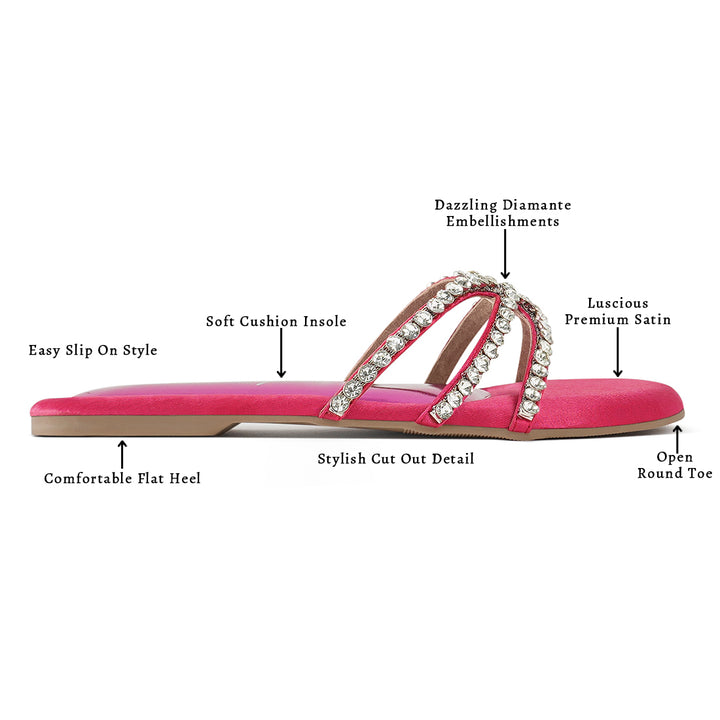 dimante strap flat sandals#color_fuchsia