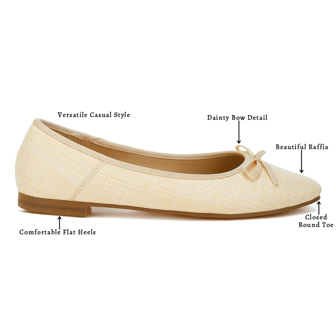 Raffia Ballet Flats