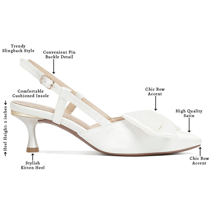 london rag women bow detail slingback sandals#color_white