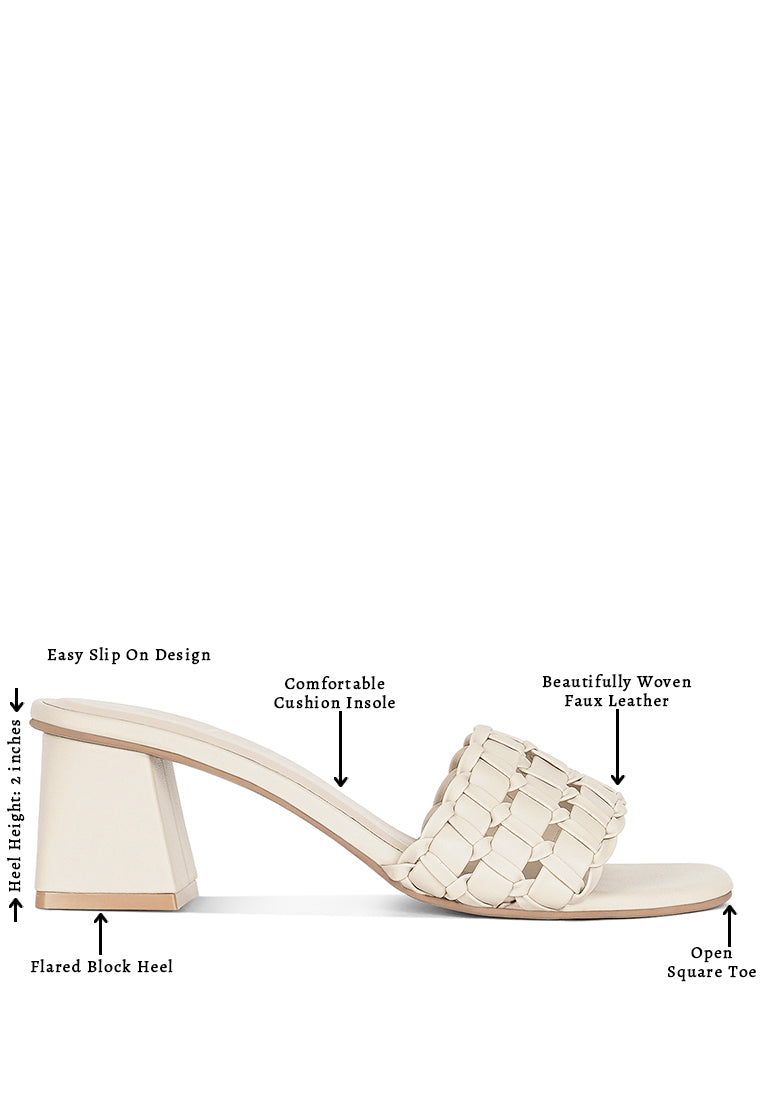 woven strap detail slip-on sandals#color_black