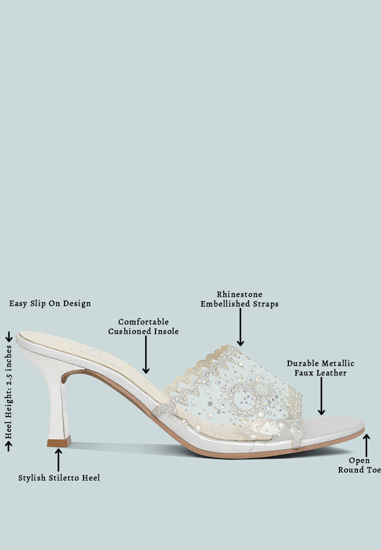 women rhinestones & glitter embellished kitten heels#color_silver