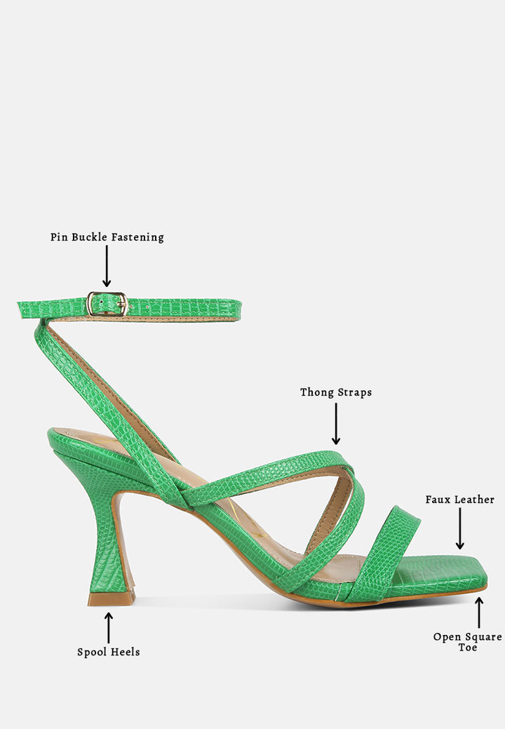 women spool heel sandals#color_green