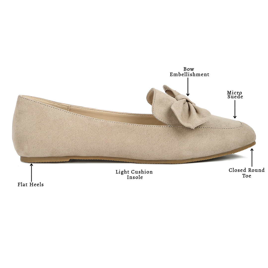 women casual loafer with bow#color_beige