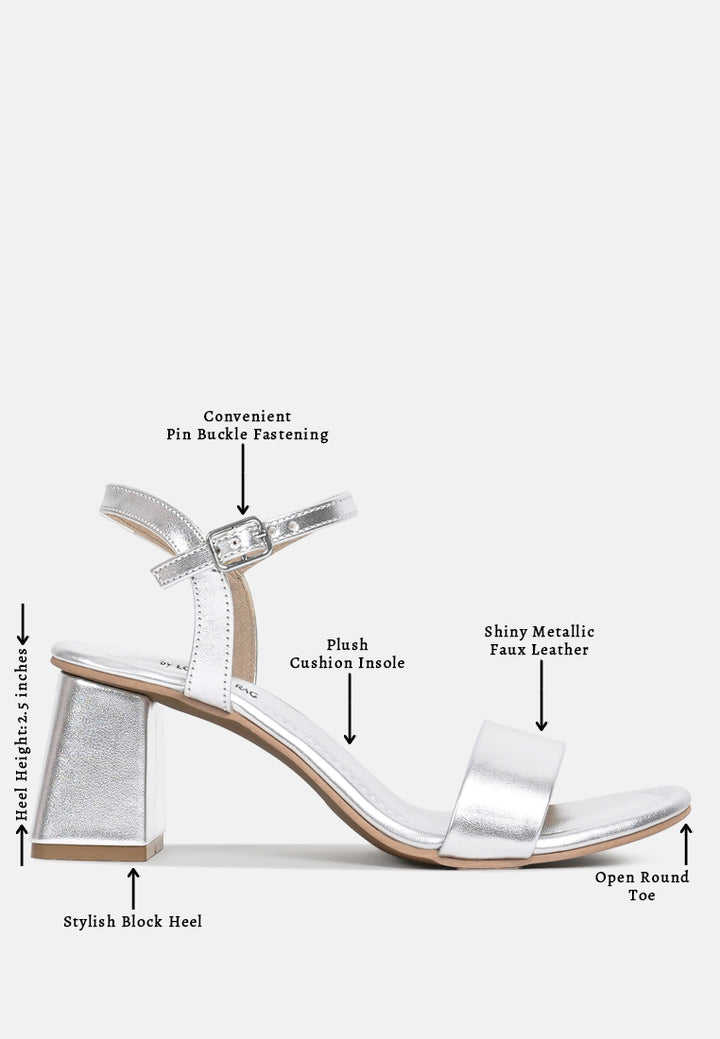 women metallic faux leather sandals#color_silver