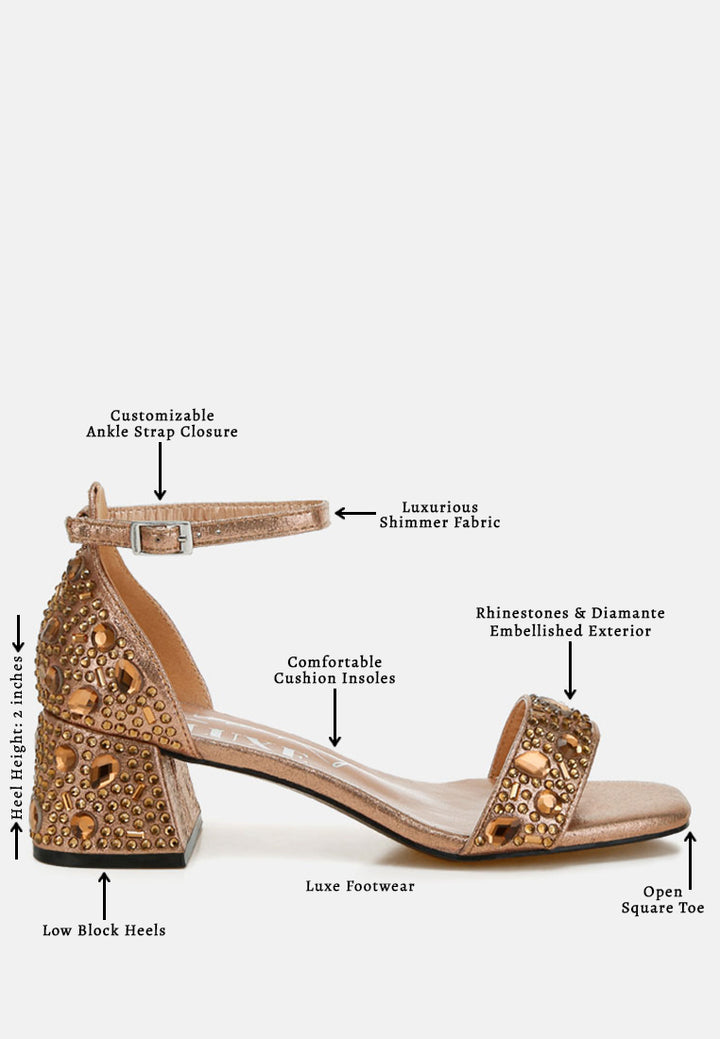 rhinestone embellished shimmer sandals#colour_bronze