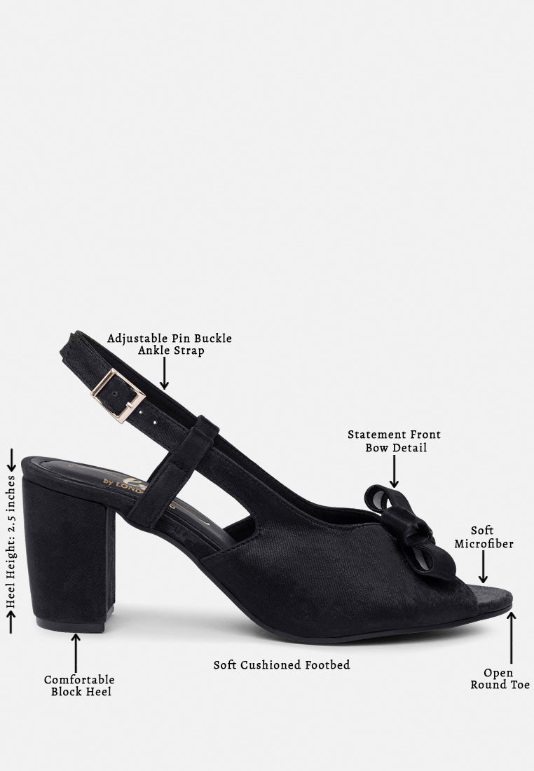 women the bow affair microfiber sandals#color_black