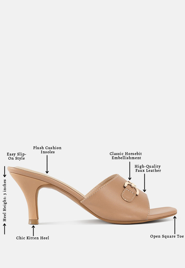 women horsebit detail heels#color_beige