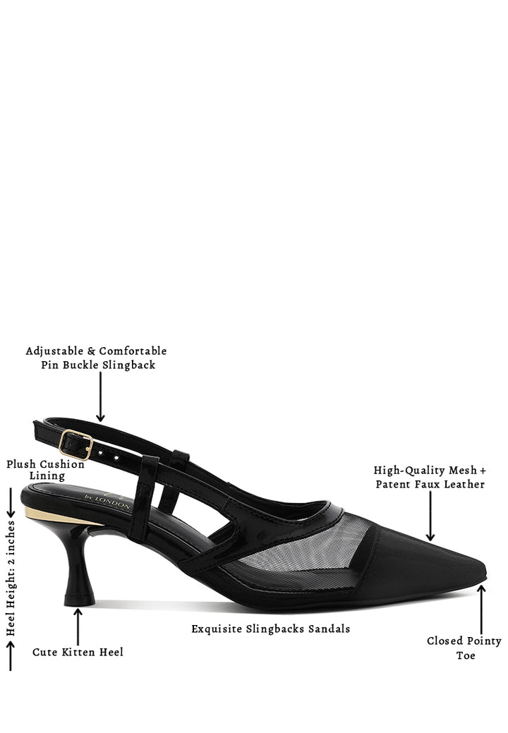 women pointy toe kitten heel slingbacks#color_taupe