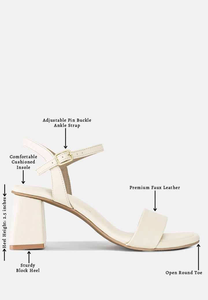 women pin buckle strap block heels#color_beige