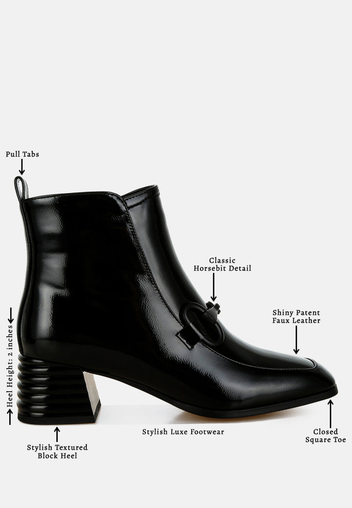 textured block heel ankle boots#colour_black