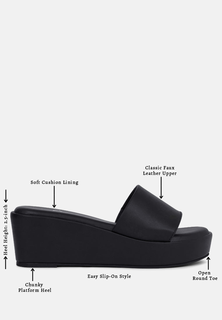 women classic faux leather wedges#color_black