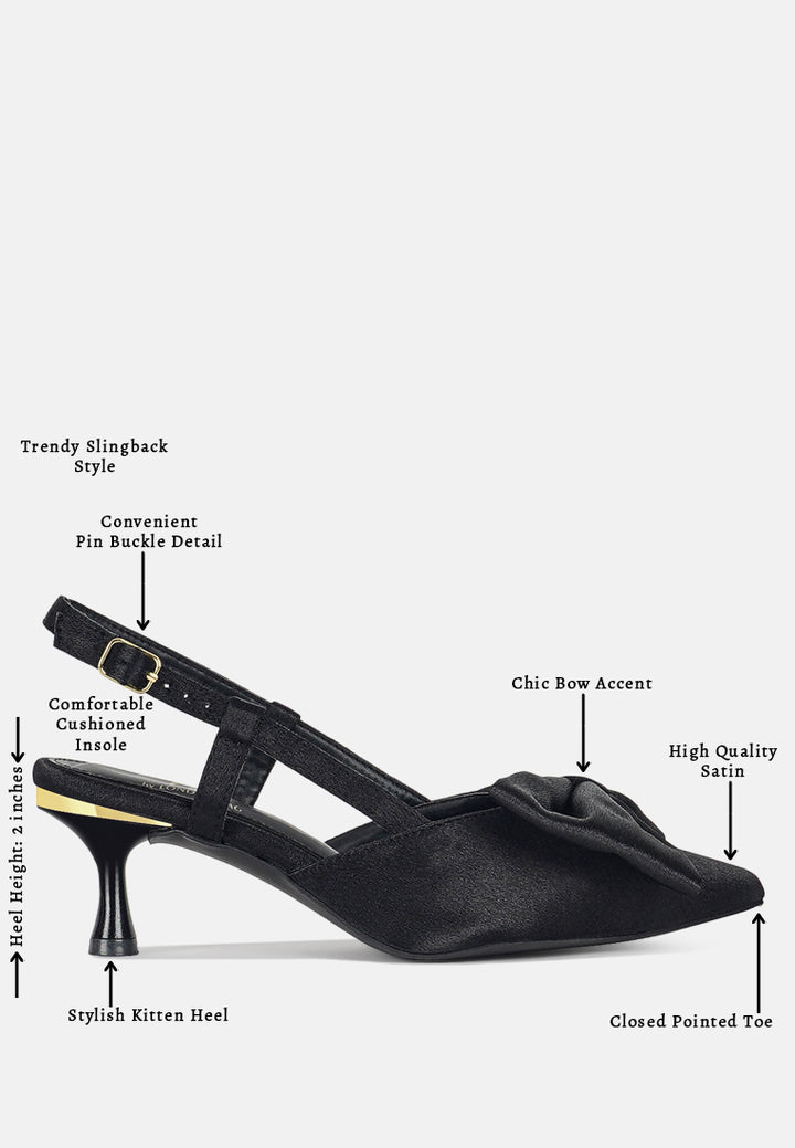 women bow detail slingback sandals#color_black