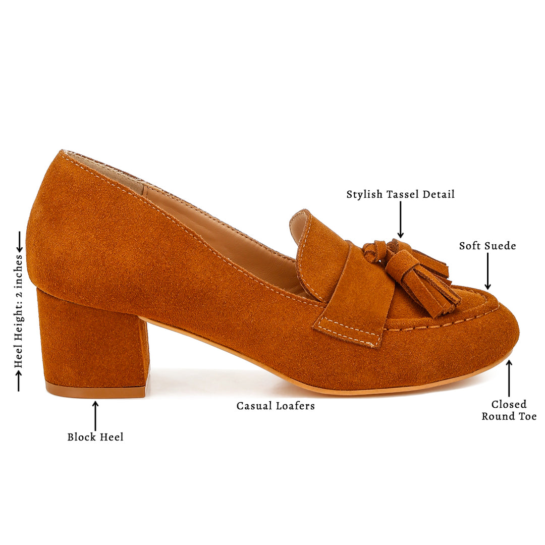 suede tassel loafers#color_tan