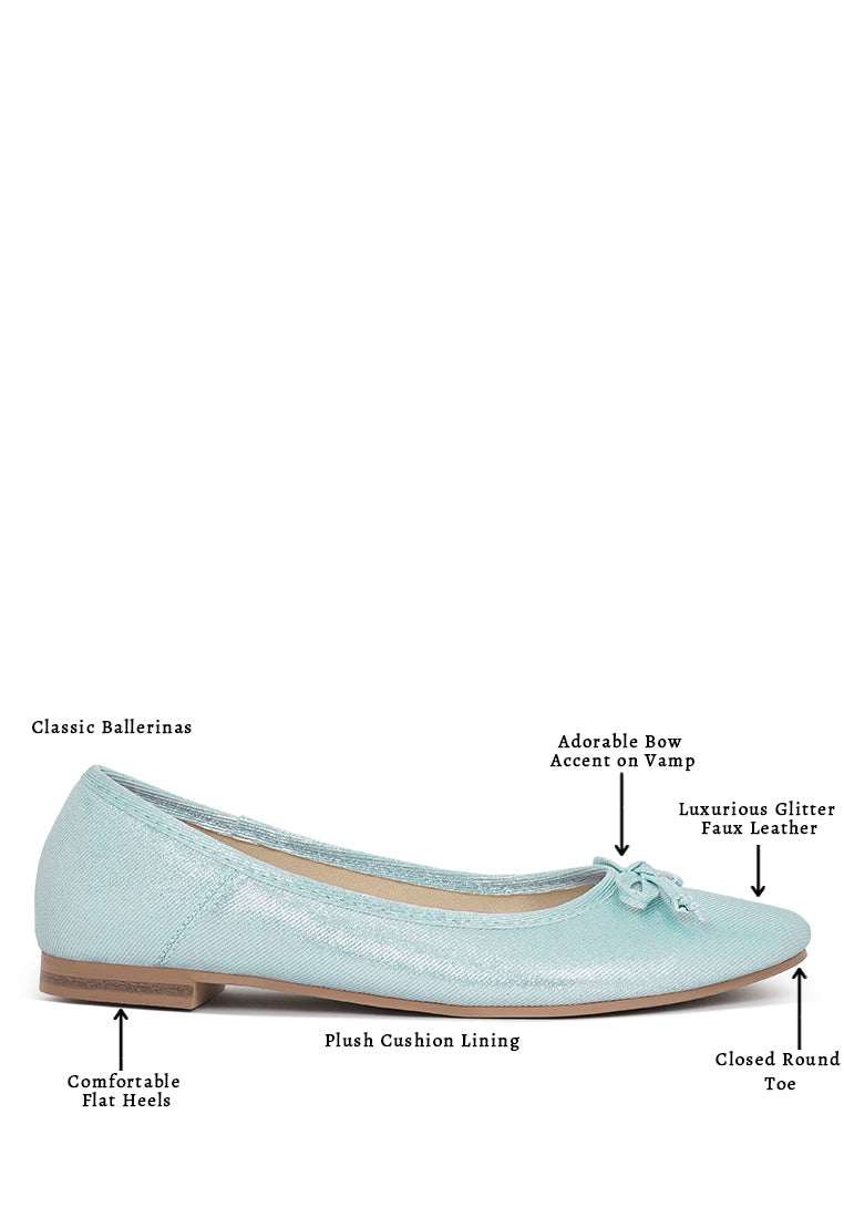 women glitter faux leather ballerinas#color_silver