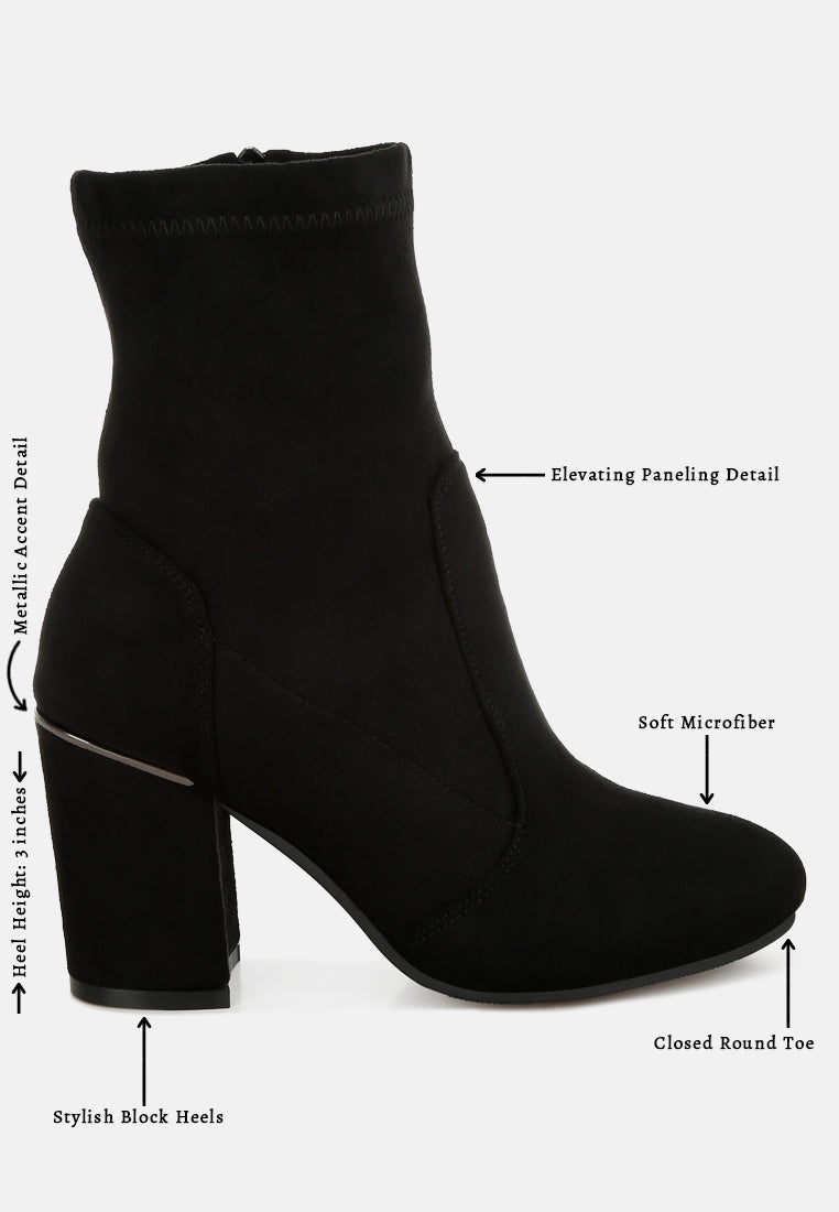 rag & co women microfiber sock boots#color_black
