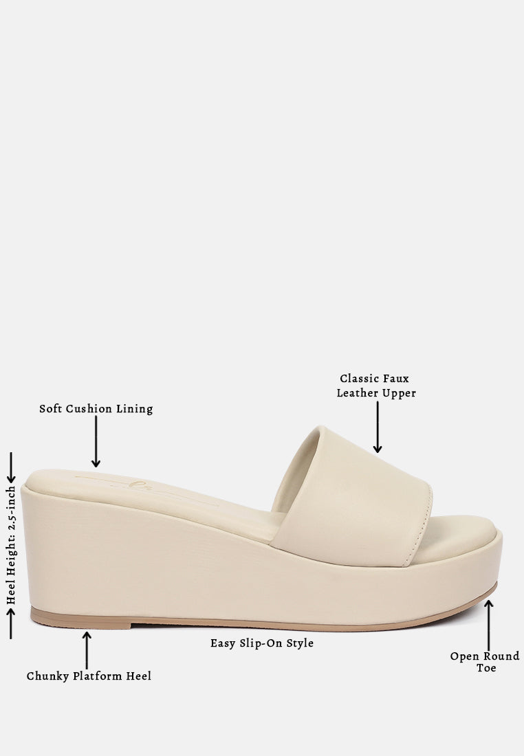 women classic faux leather wedges#color_beige