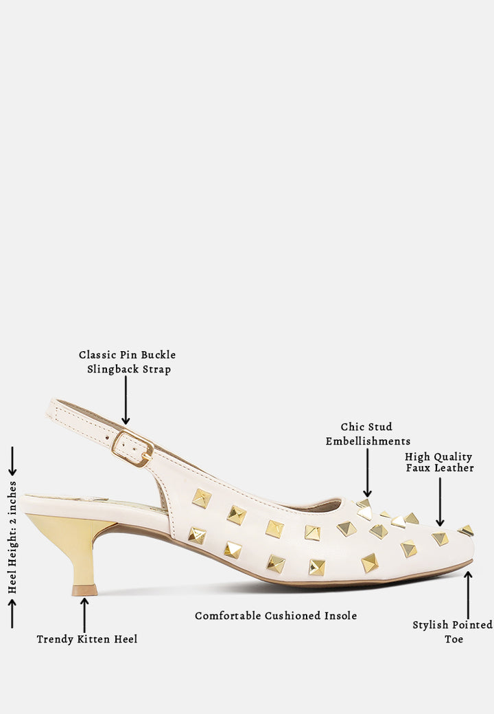 women gold accent studded sandals#color_beige