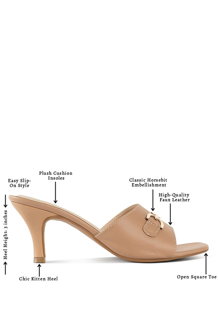 Women Horsebit Detail Heels