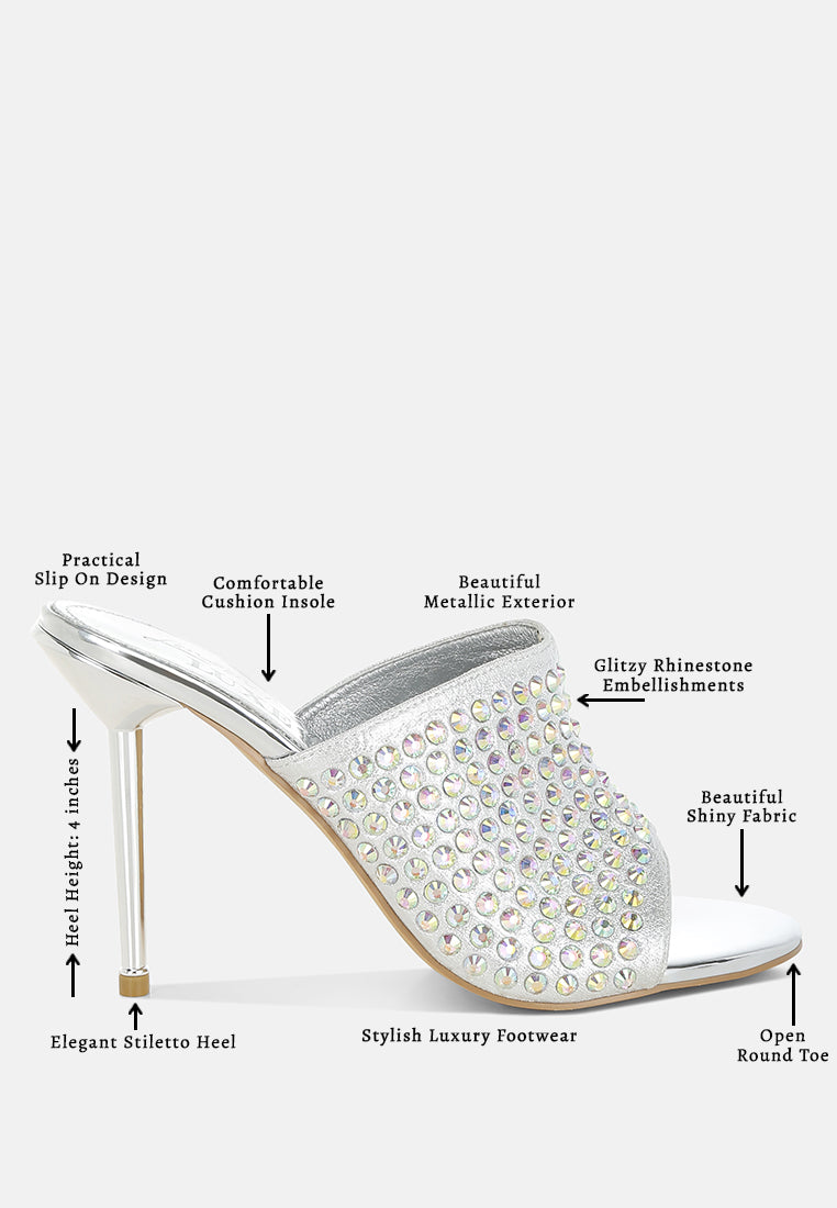 women ab rhinestone slip-on stiletto heels#color_silver