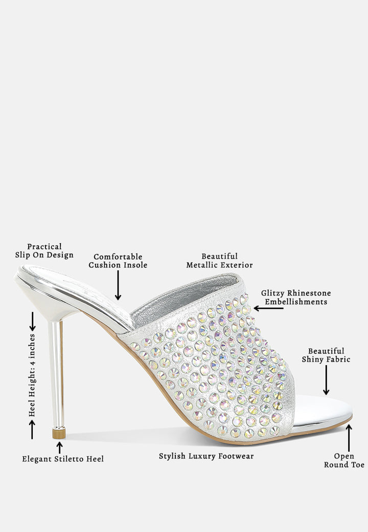 women ab rhinestone slip-on stiletto heels#color_silver