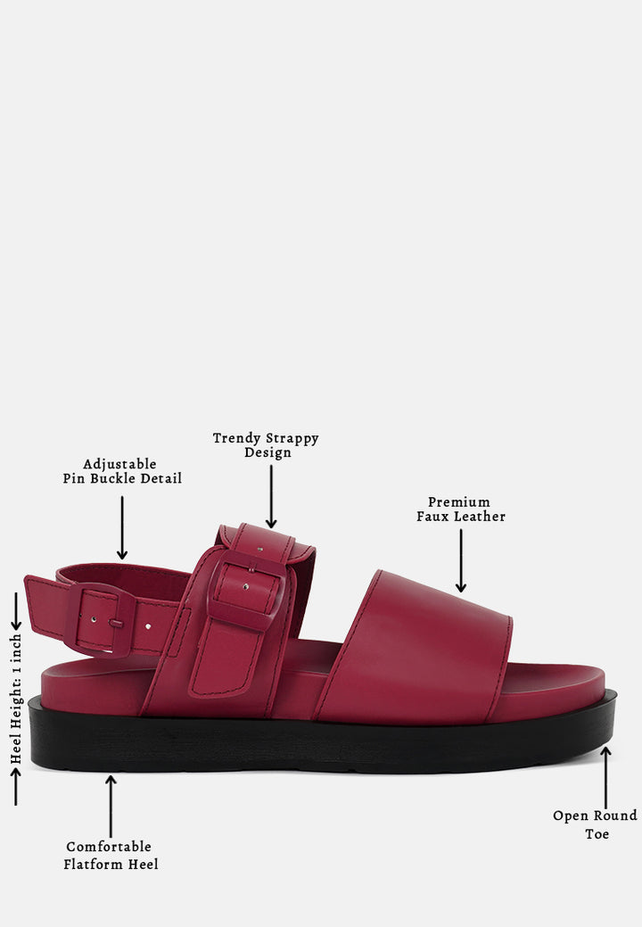 pin buckle flatform sandals#color_burgundy