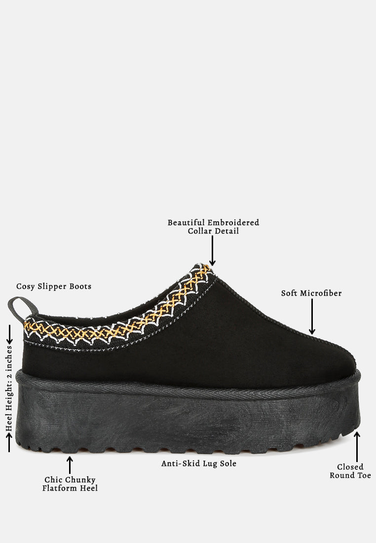 Embroidered Platform Classic Slip-On