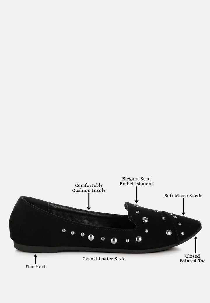 women stud emebllished ballet flats#color_black