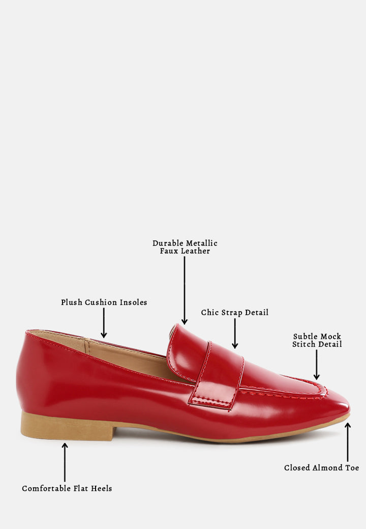 women flat heel loafers#color_dark-red