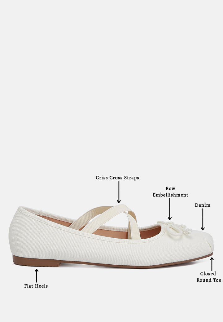 women criss cross strap ballet flats#color_beige