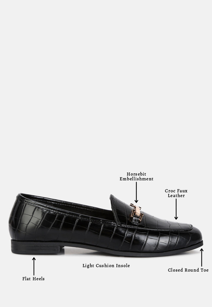 women street-smart horsebit embellished loafers#color_black