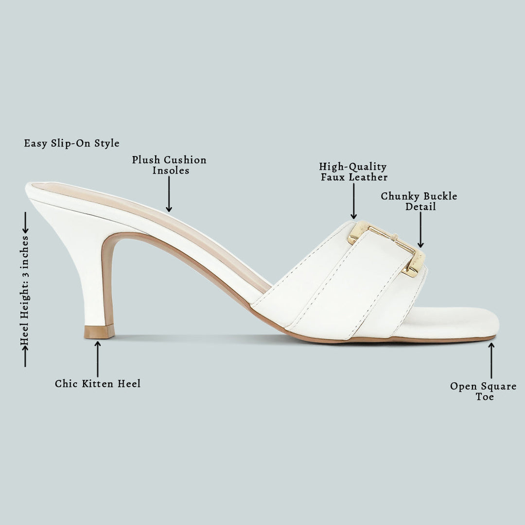 women buckle detail heels#color_white
