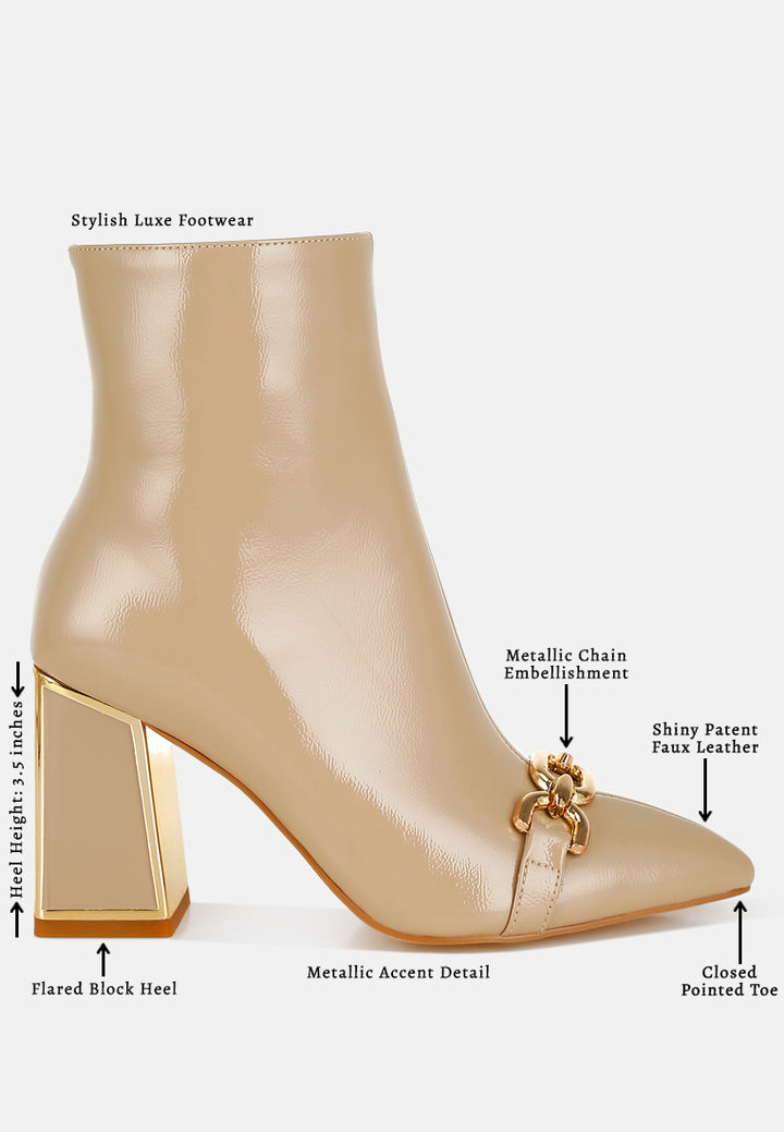 pollux metallic chain detail boots#color_beige