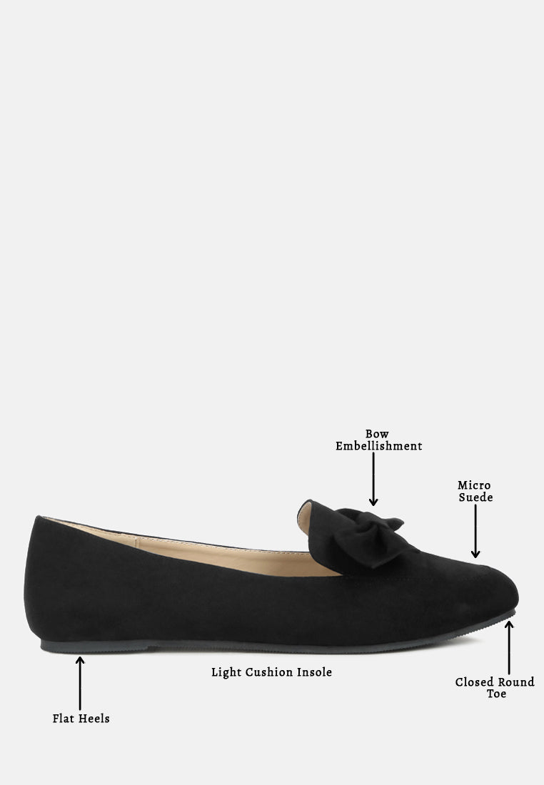 women casual loafer with bow#color_black