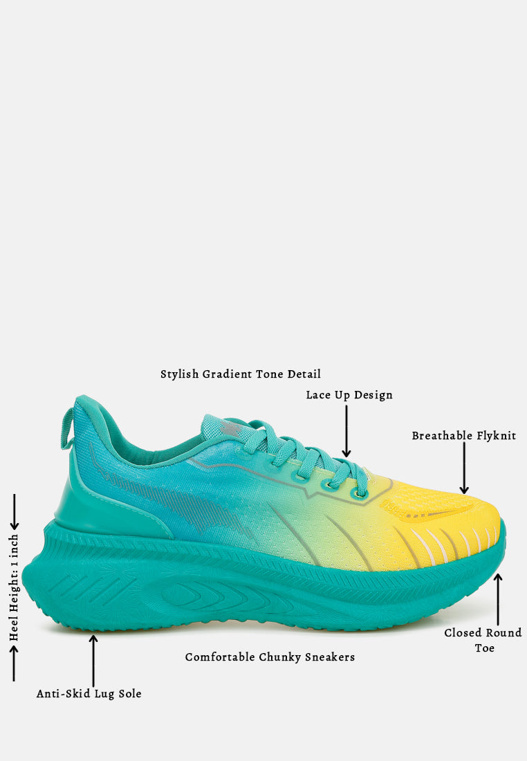 Women Gradient Flyknit Sneakers