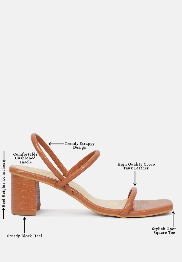 women croco faux leather sandals#color_tan