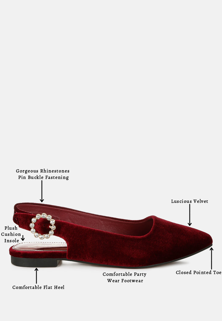 women velvet slingback flat sandals#color_dark-red