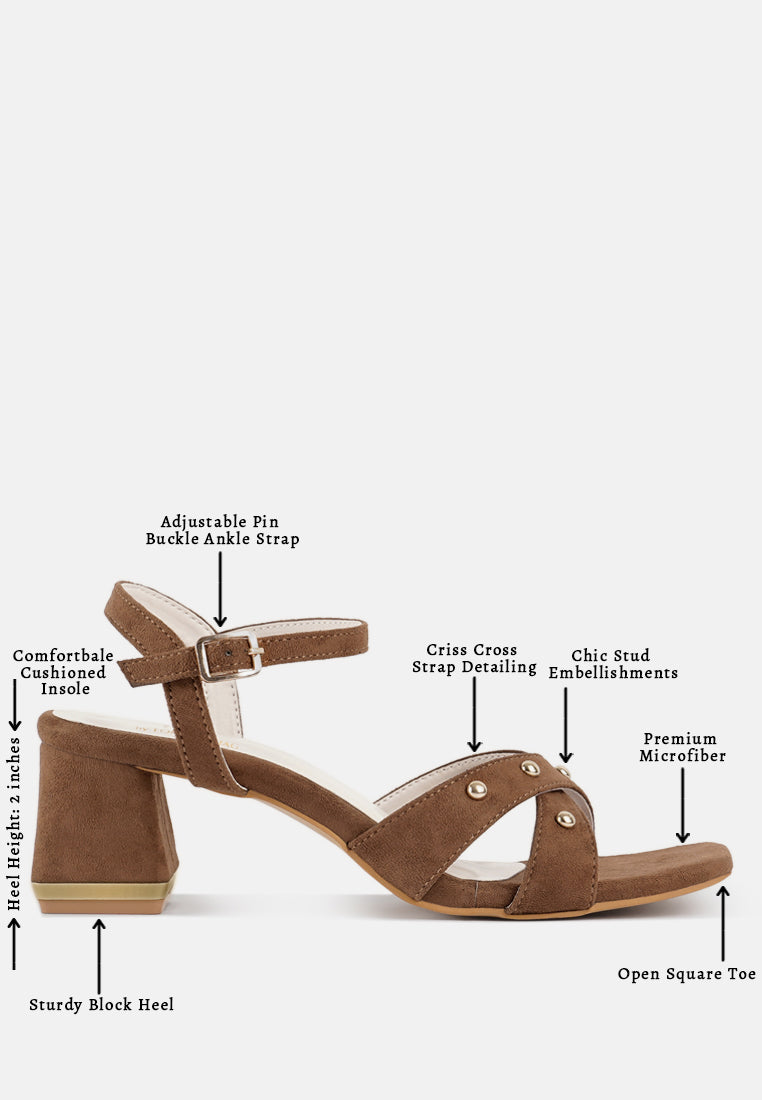 open-toe studded ankle strap sandals#color_tan