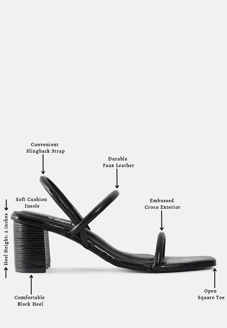 croco faux leather sandals#color_black