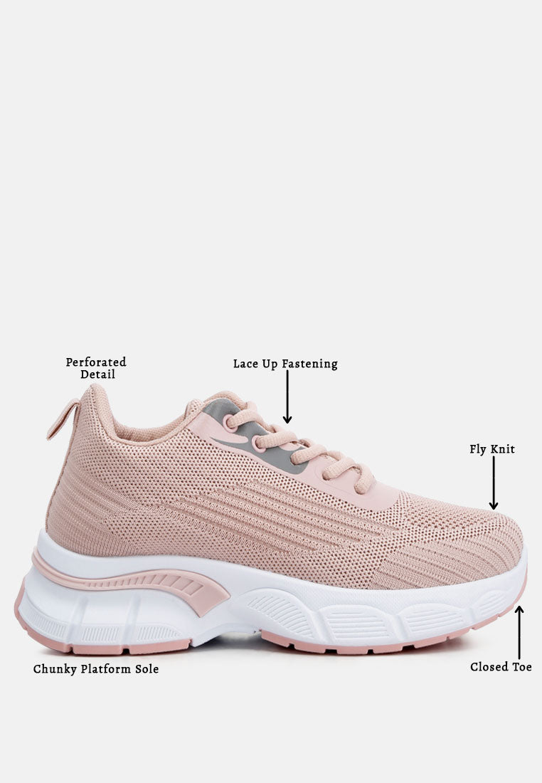 women lug sole athletic sneakers#color_pink